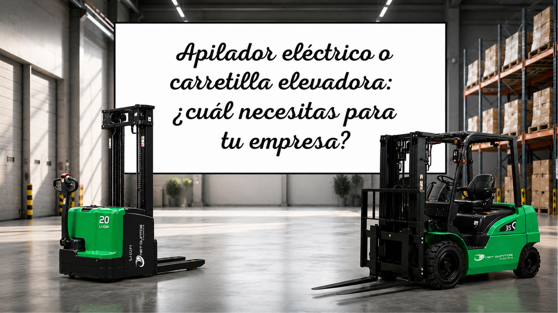Apilador eléctrico vs carretilla elevadora